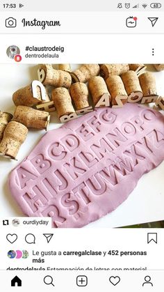 an instagram page with wine corks on it and the caption's in french