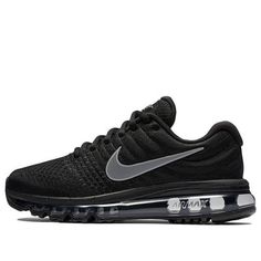 (WMNS) Nike Air Max 2017 'Black' 849560-001 (SNKR/Unisex/Low Top/Breathable) Black Nike Shoes Women, Nike Air Max 2017, Gymnastics Shoes, Running Nike, Black Nike Shoes, Nike Air Max For Women, Air Max Women, Nike Shoes Women, Black Nike