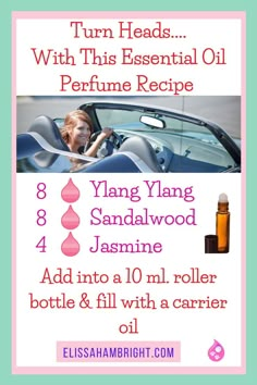 Make your own essential oil perfume! This easy roller bottle recipe is perfect for date night! Repin and be sure to grab my freebie step by step guide to making an essential oil roller plus some of my favorite recipes! Diy Essential Oil Perfume, Essential Oil Carrier Oils