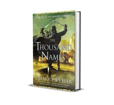 the book cover for the thousand names by django welker, with an image of