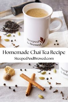 the homemade chai tea recipe is ready to be eaten