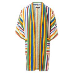 Silk Midi Kimono – Studio One Eighty Nine Comfortable Vacation Outfits, Accra Ghana, Male Kimono, Social Enterprise, Accra, Stripe Silk, Rainbow Print, Batik Fabric, Black Excellence