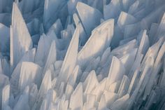 ice crystals are seen in this aerial view