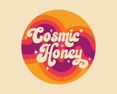 the logo for cosmic honey is shown