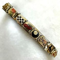 Italian charm bracelet, tennis bracelet, gold bracelet, gold jewelry, italy, gold, black and red, black and gold, gold and red, aesthetic, summer Italian Bracelet