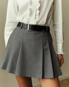 #style
#romantic
#fashionphotography
#fashionlook
#outfit2024
#streetstyle
#lookof2024
#suit2024
#fashionsuit
#skirt2024
#officelook
#officeoutfit
#greyskirt
#autumnskirt
#autumn2024
#autumnlook
#autumnoutfit
#autumnsuit
#fallskirt
#fall2024 Formal Fitted Skirt With Belt Detail, Elegant Fitted Belted Mini Skirt, Elegant Mini Skirt With Belt For Work, Fitted Accordion Pleats Mini Skirt For Work, Elegant Fitted Skort With Belt Loops, Formal Fitted Mini Skirt With Accordion Pleats, Classic Fitted Mini Skirt With Belt Loops, Fitted Pleated Skirt With Belt Loops For Fall, Belted Fitted Pleated Skirt