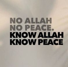 there is a sign that says no allaah no peace know all ah know peace