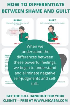 Shame And Guilt, I Am Bad, Free Infographic, Self Talk, To Tell