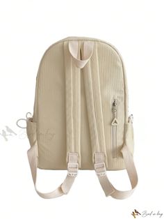 Bird in Bag - Forest-inspired Women's Backpack for Back-to-School Essentials Trendy Beige Backpack For Back To School, Trendy Beige Backpack For Students, Trendy Beige Travel Backpack, Trendy Beige Backpack With Adjustable Straps, Cream Backpack With Zipper For Back To School, Cream Backpack With Zipper Closure For Back To School, Beige Backpack With Zipper Pocket For Back To School, Casual Cream Backpack With Zipper Closure, Trendy Cream Backpack For Travel