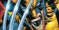 an image of wolverine the man with his mouth open and teeth wide open in front of him