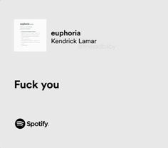 some type of business card with the words euphora and kenrick lamar