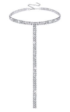 PRICES MAY VARY. 2 Rows rhinestone choker long tassel drop necklace shining filled with 925 silver eco-friendly plating. Sparkly choker with a fabulous design and solid construction.Classic and elegant rhinestone necklace set always keep pace with fashion,which will make a timeless accessory to any jewelry collection. can be worn with classy casual with formal attire or Wedding dress ,never goes out of style. Shining crystal choker long drop necklace made with Eco-friendly brass cup chain, Accen Formal Sparkling Rhinestone Choker Necklace, Dazzling Sparkling Rhinestone Choker Necklace, Silver Diamond Rhinestone Choker, Silver Rhinestone Choker Necklace, Silver Sparkling Rhinestone Choker, Long Drop Necklace, Body Necklace, Multi Necklace, Sparkly Necklace