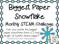 the biggest paper snowflake activity is to teach students how to make their own snowflakes