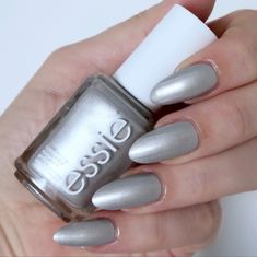 Essie Nail Polish Color In My Orbit 1585 0.46 Fl Oz Brand New Gray Nail Polish, Disney Princess Nails, Essie Nail Polish Colors, Sinful Colors Nail Polish, Gray Nail, Nail Printer, Moon Nails, Nail Shimmer, Nail Art Set