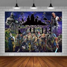 fortnite poster on the wall in an empty room