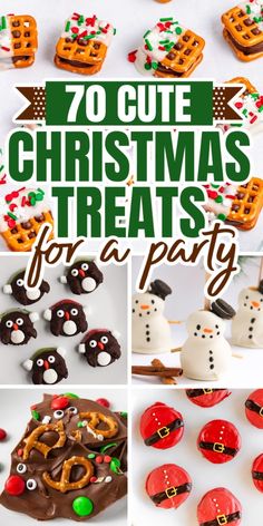 christmas treats for a party with text overlay