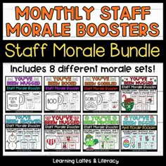 the months and months bundle for middle school students