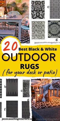 outdoor rugs with the title 20 best black and white outdoor rugs for your deck or patio