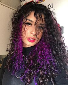 Hair Dyed Underneath, Hair Color Streaks, Haircuts For Curly Hair