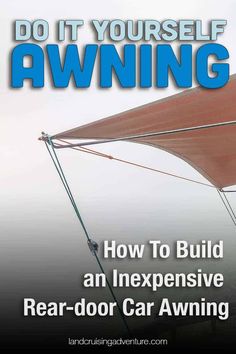 the front cover of a book about how to build an expensive rear door car awning