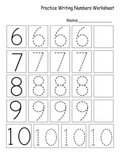 the number ten worksheet for numbers 1 - 10 is shown in black and white