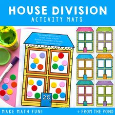 house division activity mats for kids to make