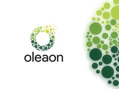 the logo for oleeaon is shown in green and yellow circles on a white background