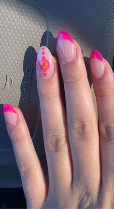 Cute Tips, Pink Tip Nails, Teen Nails, Aura Nails, Subtle Nails, Simple Gel Nails, Summery Nails, School Nails, Classy Acrylic Nails