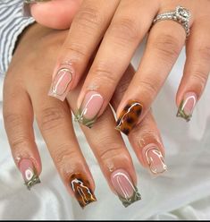 Fall Nail Inspo, Natural Nails Manicure, Halloween Acrylic Nails, Acrylic Nail Set, Fall Acrylic Nails, Bling Acrylic Nails