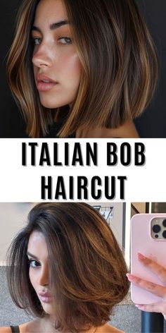 Bob Haircut For Fine Hair Brown, Best Bob Haircuts For Round Faces, 2024 Bobs For Round Face, Short Cut With Curtain Bangs, Long Face Short Haircut, Italian Long Bob, Long Italian Bob Haircut, Bobs With Bangs For Fine Hair, Long Italian Bob