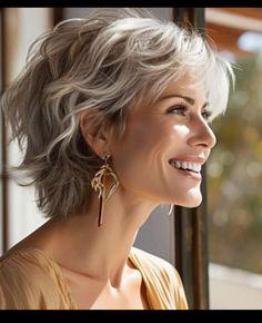 Silver Sisters, Edgy Short Hair, Sassy Hair, Haircuts For Fine Hair, Hair Clothes, Hairstyles For Women