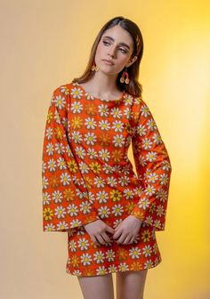 This Womens Dresses item by ThePsychicBoutique68 has 180 favorites from Etsy shoppers. Ships from Mexico. Listed on Nov 18, 2023 1960s Dresses, 1960 Fashion, Orange Mini Dress, Vintage Mini Dresses, Daisy Dress, Dress Orange, 1960s Fashion, Mini Dress With Sleeves, Dress Clothes For Women