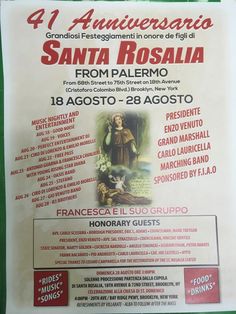 the poster for an event in san rosala