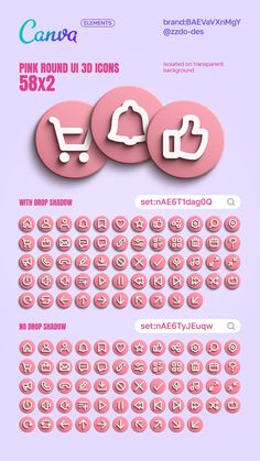 the font and numbers for pink round buttons