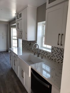 the kitchen is clean and ready for us to use in its new owner's home