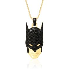 DC Comics Batman Gold Plated Necklace - Sallyrose Batman Jewelry, Birthstone Earring, Men's Necklace, Gold Plated Necklace, Fashion Jewelry Necklaces, Justice League, Gold Plated Sterling Silver, Men Necklace, Necklace Designs