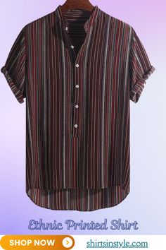 Men's Shirt Cotton Half Sleeve Shirt For Beach, Casual Half Sleeve Shirt For Vacation, Vacation Shirt With Relaxed Fit And Half Sleeves, Striped Cotton Vacation Shirt, Summer Cotton Half Sleeve Tops, Summer Cotton Top With Half Sleeves, Casual Half Sleeve Printed Shirt, Casual Relaxed Fit Yarn-dyed Shirt, Casual Printed Half Sleeve Shirt