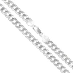 Men's 7.9mm Solid .925 Sterling Silver Flat Curb Chain Link Italy Necklace 24" Jewelry Female Unisex All our silver jewelry is crafted from .925 silver also commonly referred to as sterling silver. Sterling silver is the standard for beautiful high-quality silver jewelry and can not be replicated by lower priced silver plated jewelry. It is 92.5% pure silver, mixed with alloys to add strength and durability to stand the test of time. We promise superior service which includes fast shipping, grea Italy Necklace, Cuban Link Chain Necklaces, Curb Chain Necklace, Silver Flats, Silver Plated Jewelry, Silver Sterling, Chain Link Necklace, Selling Jewelry, Link Necklace