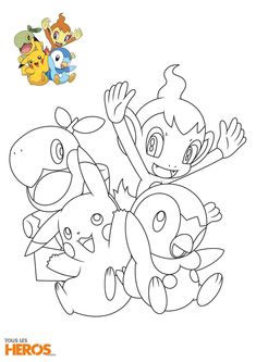 pokemon coloring pages with different cartoon characters