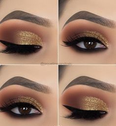 15 verführerische Golden Smokey Eye Make-up-Ideen - Seite 4 von 15 - #Eye #Golden #MakeupIdeen #Seite #Smokey #verführerische #von Golden Smokey Eye Makeup, Golden Smokey Eye, Smokey Eye Makeup Ideas, Prom Eyes, Makeup Korea, Gold Eye Makeup, Prom Eye Makeup, Hooded Eye Makeup