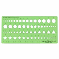 a green ruler with white stars and numbers on the side, which reads design draft cut file