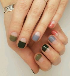 Minimalist Nail Art, Rainbow Nails, Minimalist Nails, Funky Nails, Nail It, Easy Nail Art, Mani Pedi, Nails Makeup