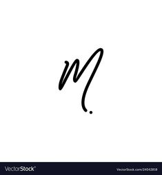 the letter m in black ink