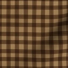 a brown and white plaid fabric