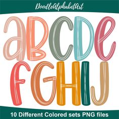 Alphabets Fonts, Boho Color Scheme, Hand Drawn Alphabet, Letters Png, Doodle Alphabet, Doodle Fonts, Cricut Fonts, Cool Fonts, Lettering Fonts