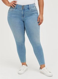 Plus Size Jegging - Knit Denim Eco Medium Wash, SALT MARSH