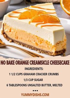 no bake orange creamsice cheesecake recipe