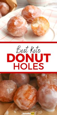 Keto Donut Holes Keto Donut Holes, Low Carb Donut, Donut Hole Recipe, Keto Donuts, Lost 50 Pounds, Vanilla Glaze, Donut Holes, 50 Pounds, Keto Dessert Recipes