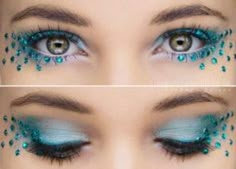 Carnaval Make-up, Fantasy Make-up, Make Carnaval, Make Up Foundation, Rhinestone Makeup, Carnival Makeup, Rave Makeup, Face Jewels, Fairy Makeup