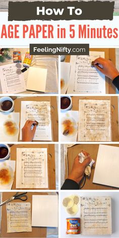 how to make an aged paper in 5 minutes with step by step instructions and pictures